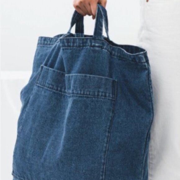 Baggu Giant Pocket Denim Tote - Picture 3 of 9
